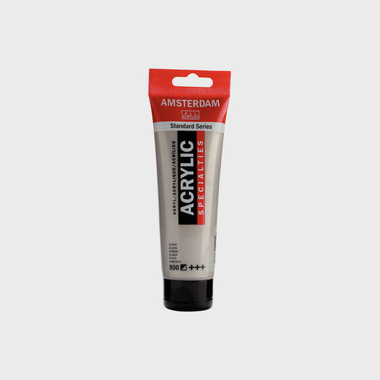 Acrylfarbe Silber 120 ml Amsterdam