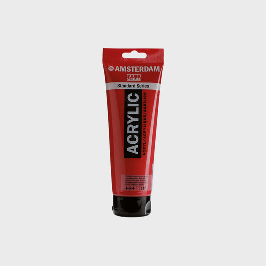 Acrylfarbe Transparent Rot mittel 250 ml Amsterdam