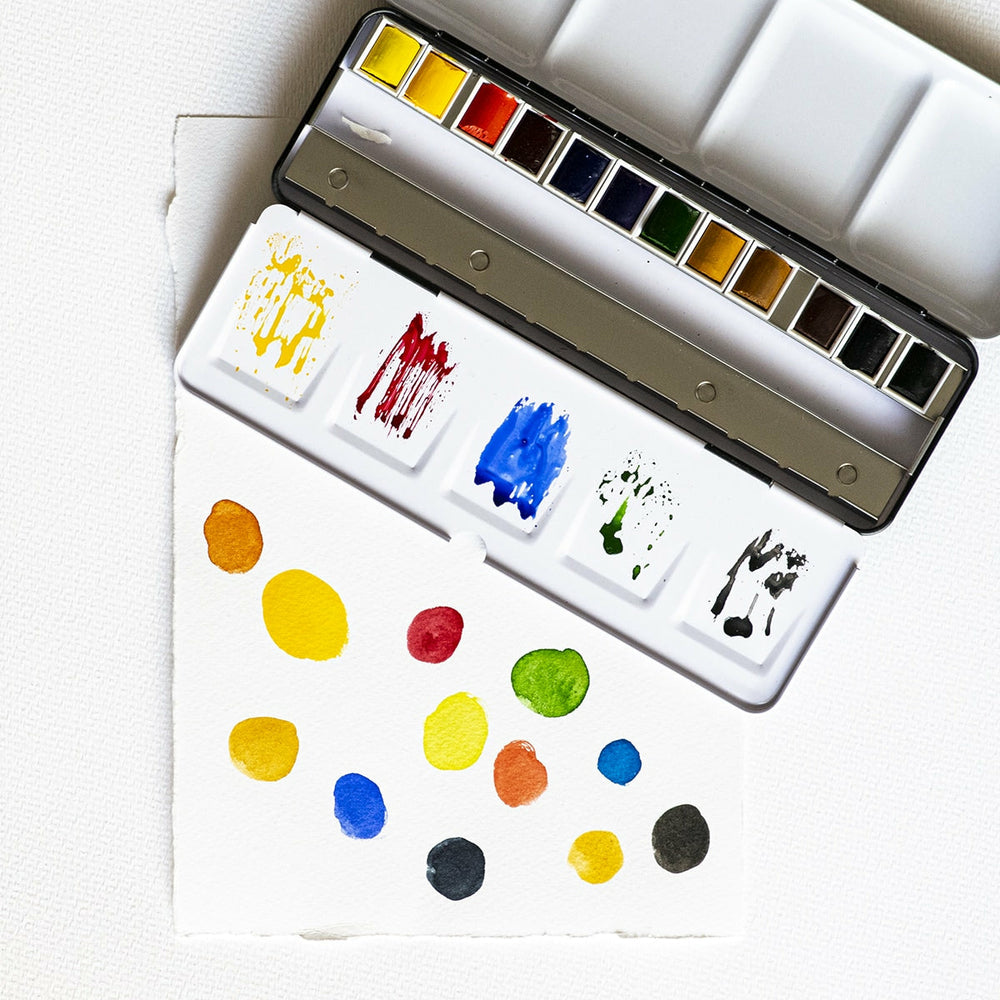 Profi-Metallbox Aquarell 12 Halbe Näpfchen Winsor & Newton