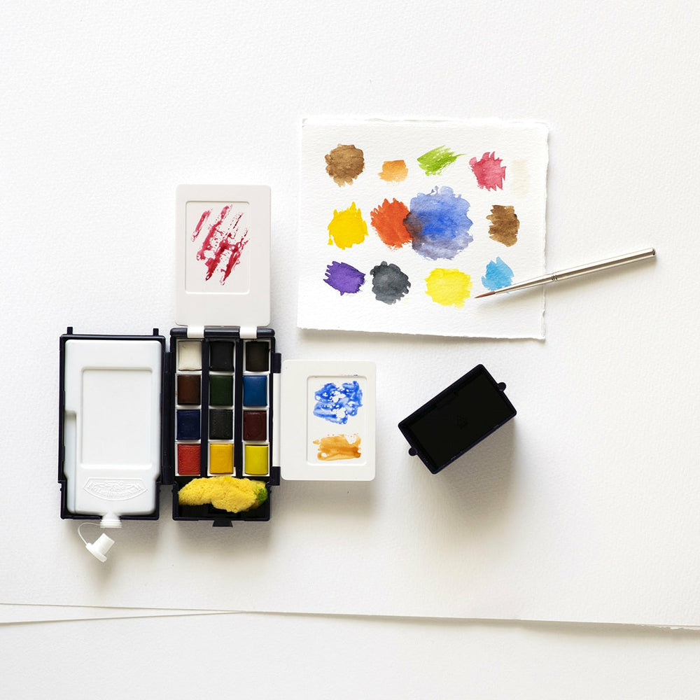 Aquarell Reisebox 12 Halbe Näpfchen Cotman Winsor & Newton