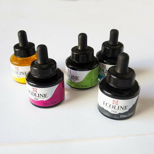 5er-Set Aquarellfarben Flüssig Primärfarben Ecoline