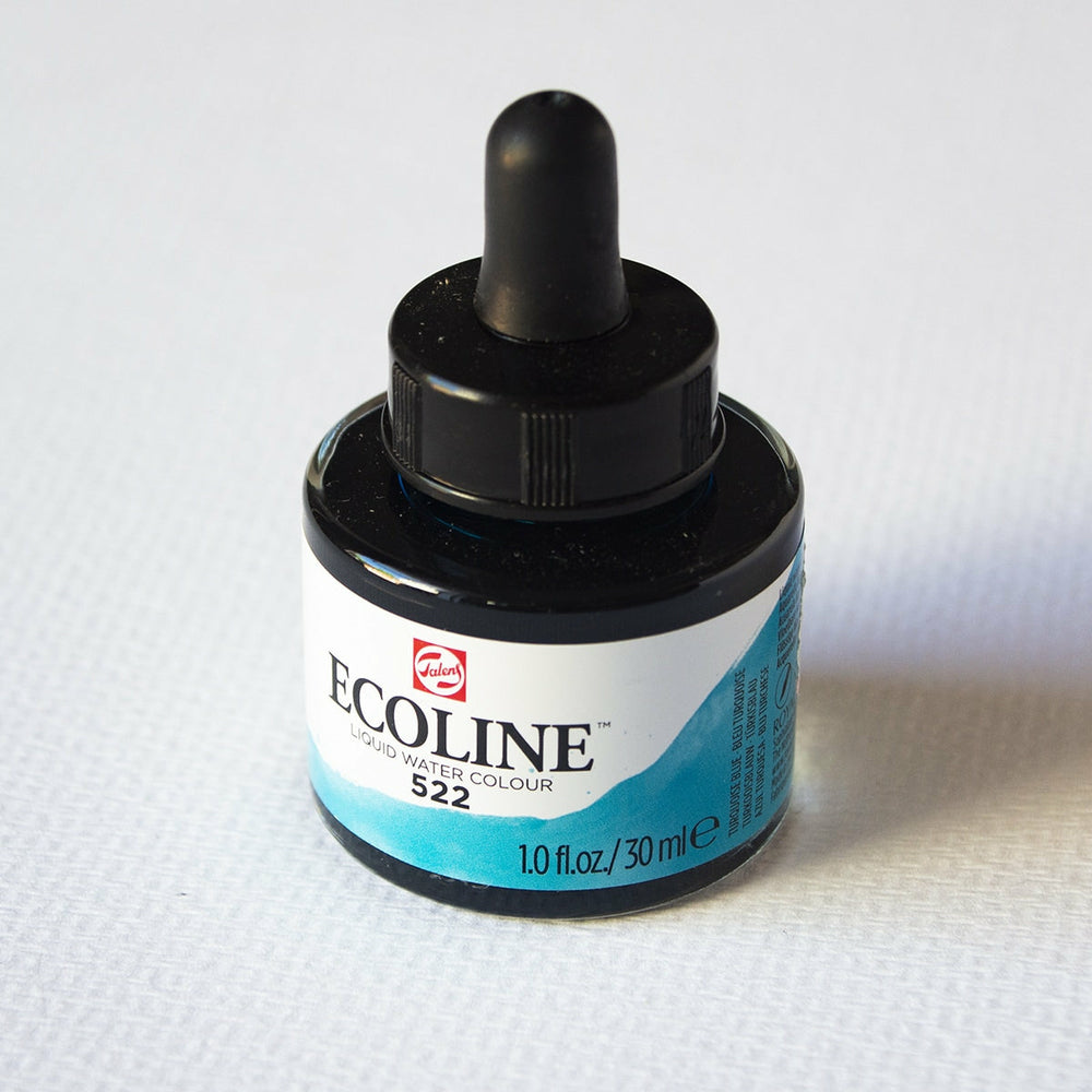 Flüssige Aquarellfarbe Türkisblau 30 ml Ecoline (1)