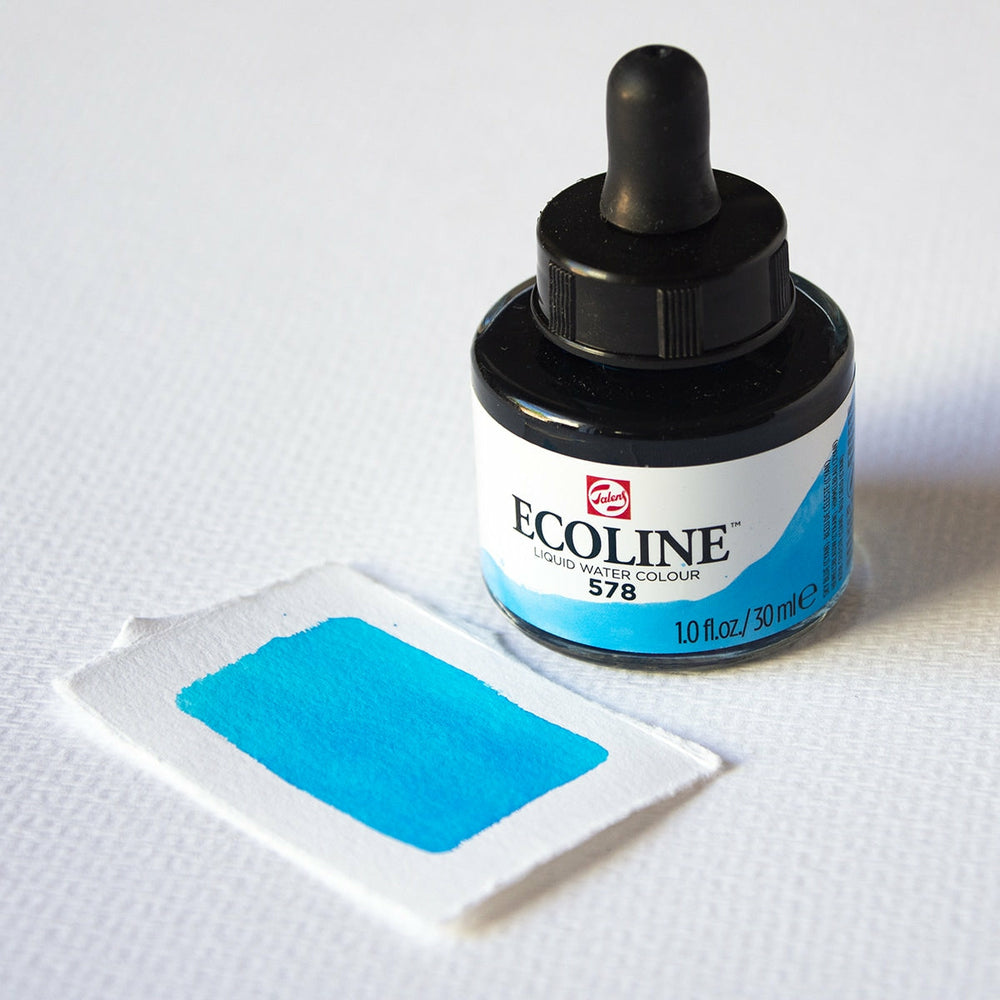 Flüssige Aquarellfarbe Himmelblau 30 ml Ecoline (1)
