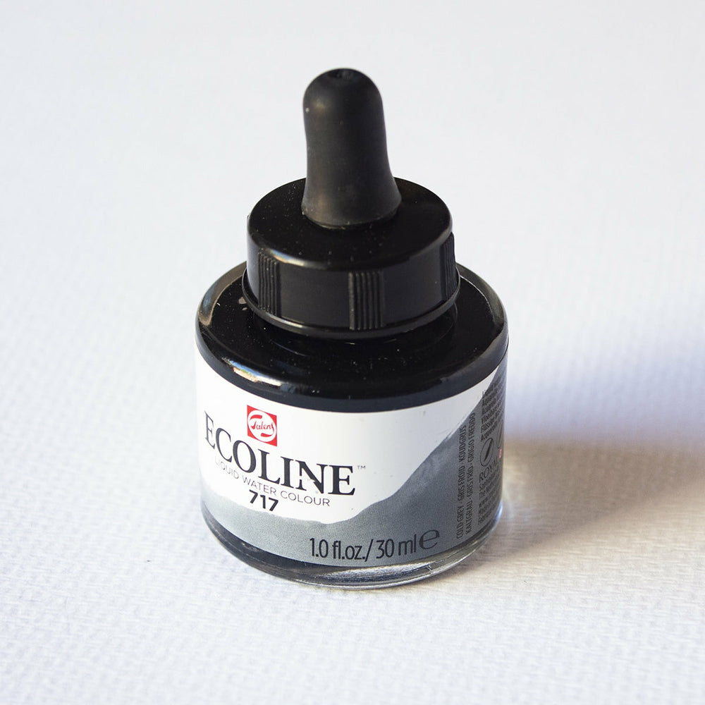 Flüssige Aquarellfarbe Kaltgrau 30 ml Ecoline (1)