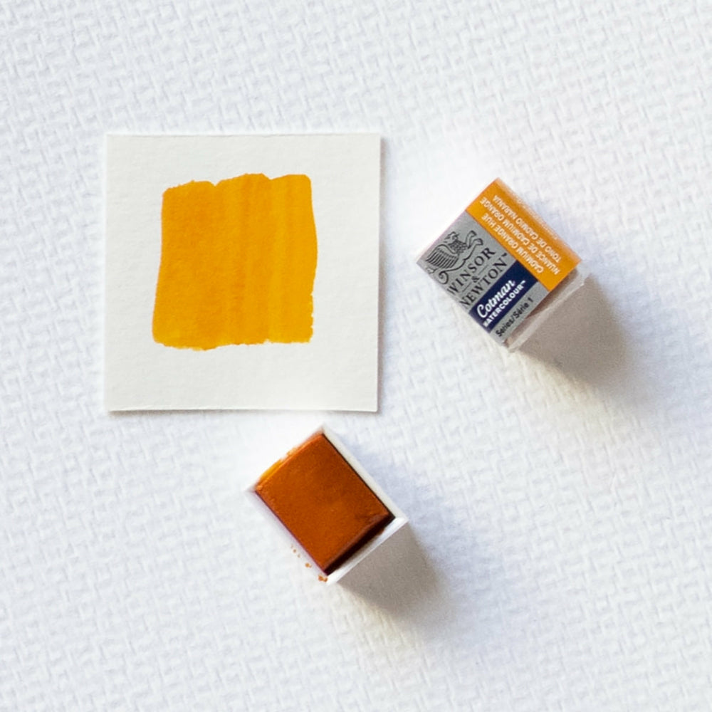 Aquarellfarbe 1/2 Godet Cotman Kadmiumgelb Orange Winsor & Newton (1)