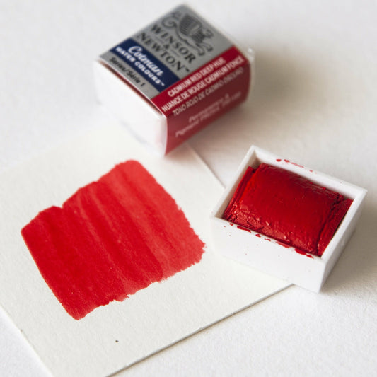 Aquarellfarbe 1/2 Godet Cotman Kadmiumrot Dunkel Winsor & Newton
