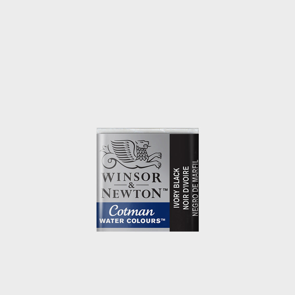Aquarellfarbe 1/2 Näpfchen Cotman Elfenbeinschwarz Winsor & Newton