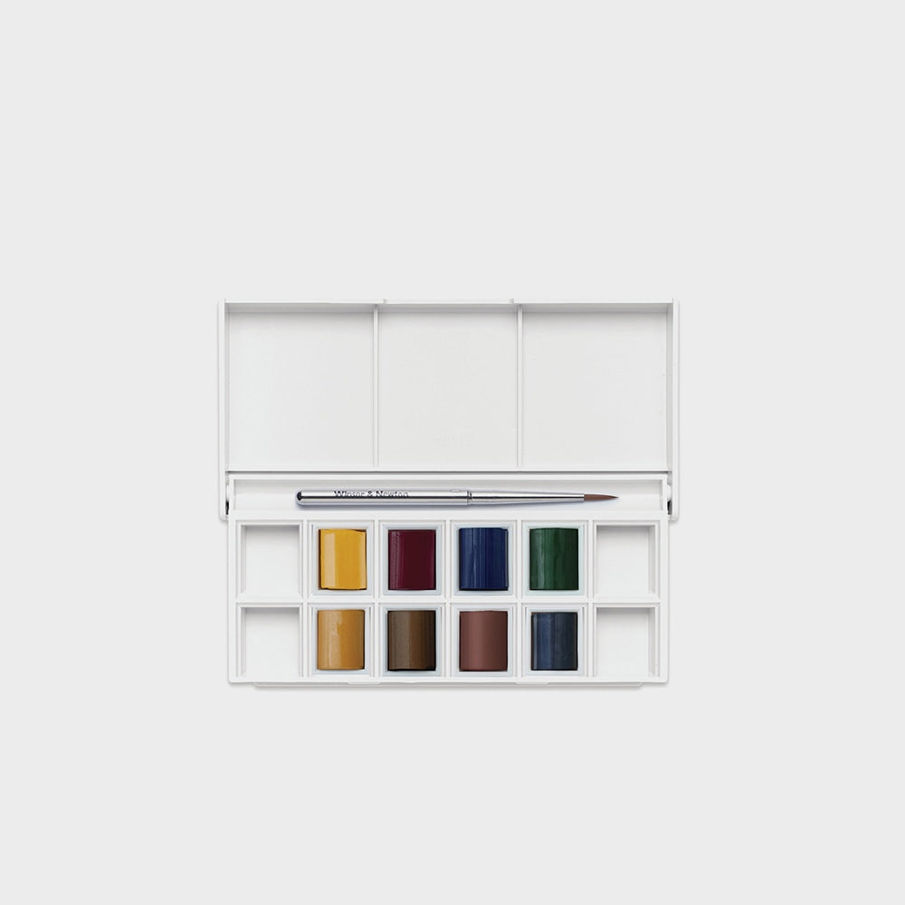Box 8 Aquarellfarben Näpfchen Cotman, Landschaftsmalerei, von Winsor & Newton