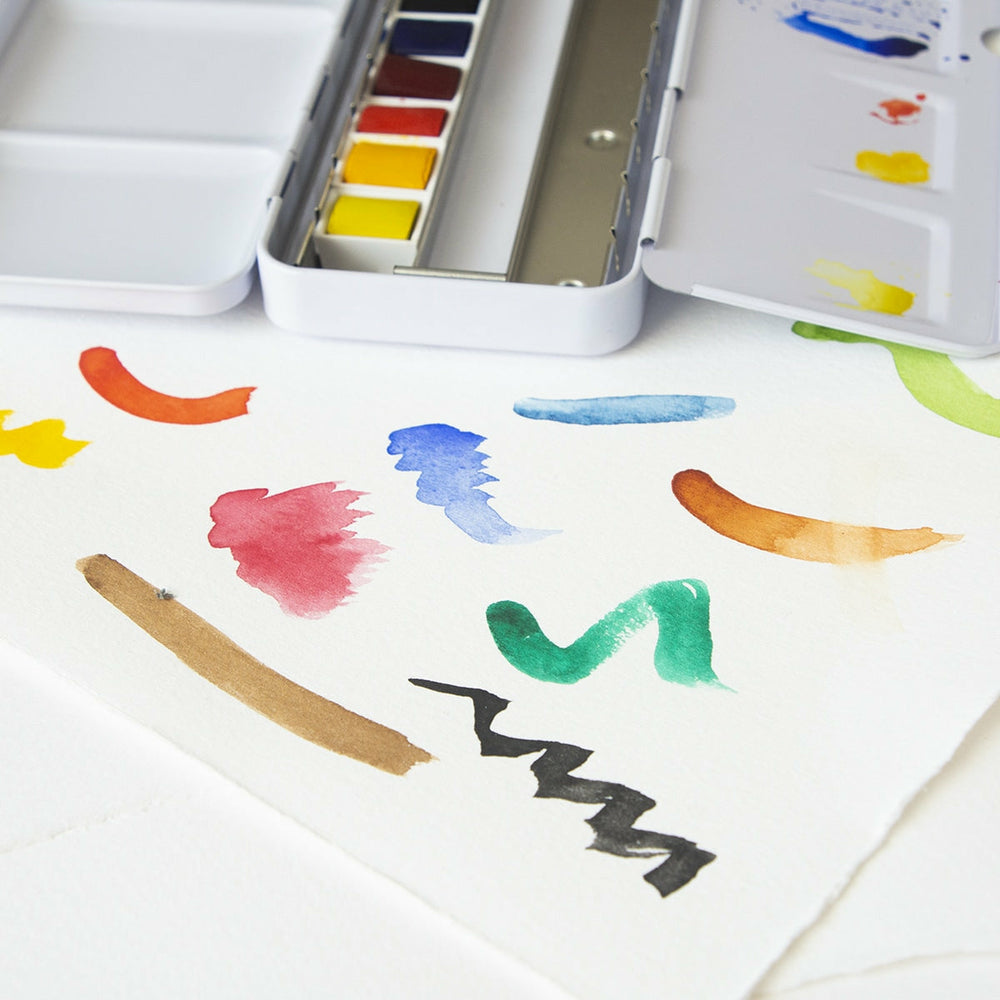 Box 12 Aquarellfarben Halbe Näpfchen Cotman Winsor & Newton (2)