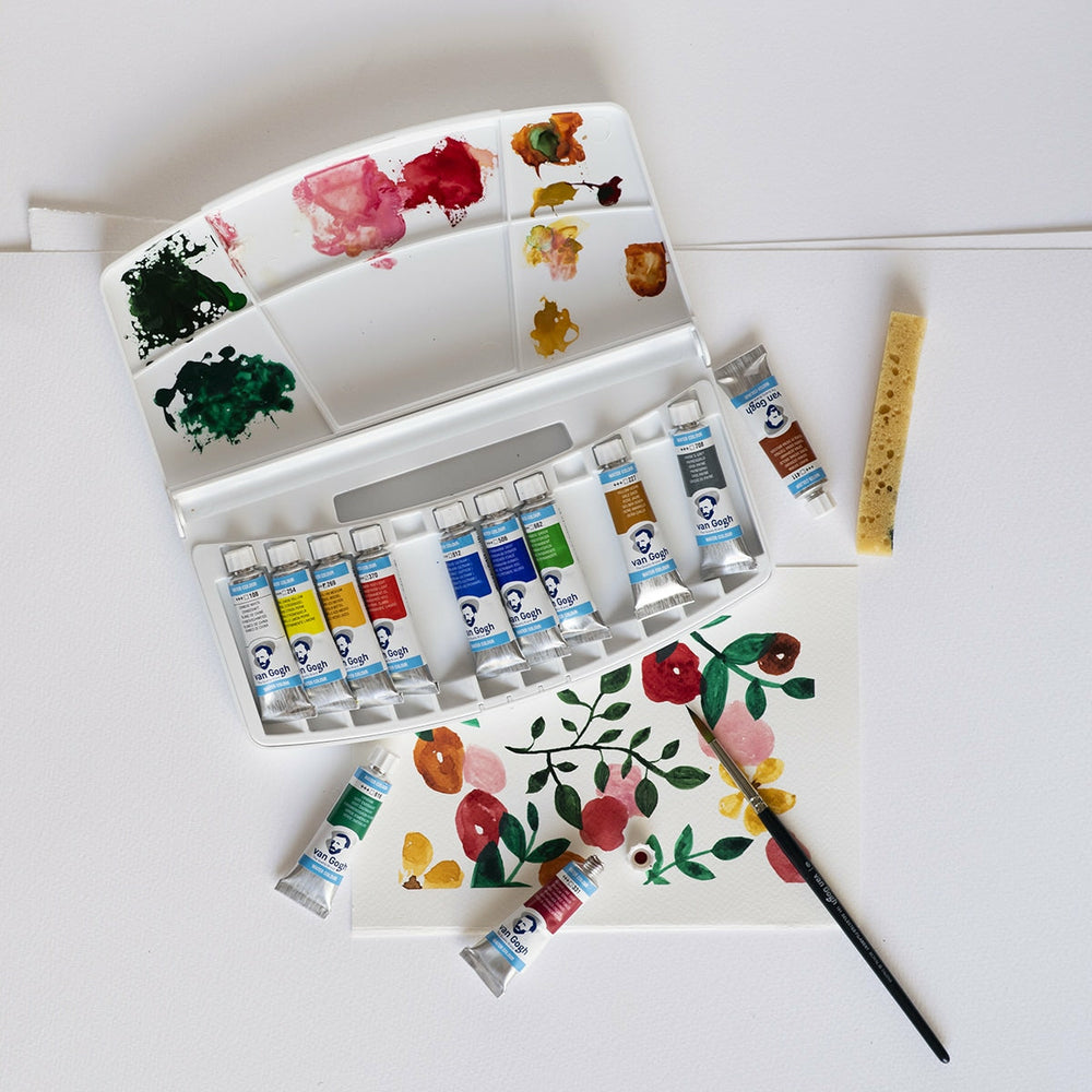 Box 12 Tuben Aquarellfarben Van Gogh
