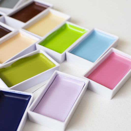 12er-Set Näpfchen Aquarell Gansai Tambi Ii Kuretake