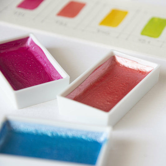 Box 6 Aquarellfarben Gansai Tambi Perlmutt Kuretake