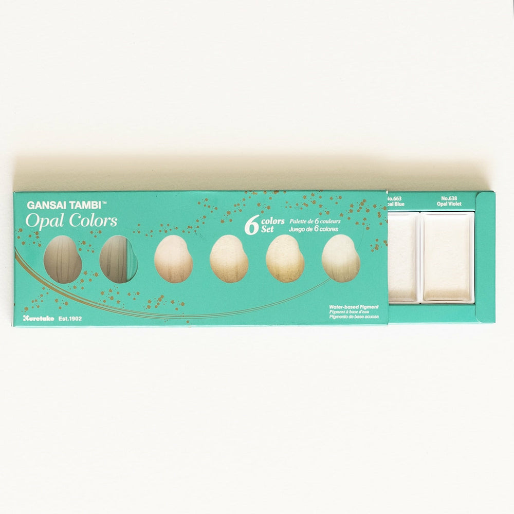 Box 6 Aquarellfarben Gansai Tambi Opal Kuretake
