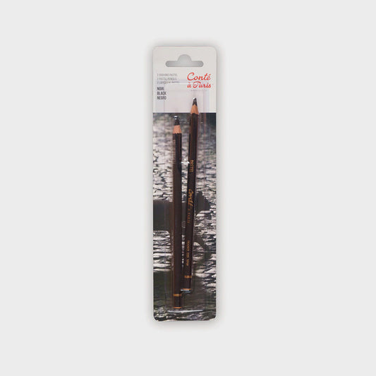 Sichtverpackung 2 Schwarze Pastellstifte Conté À Paris