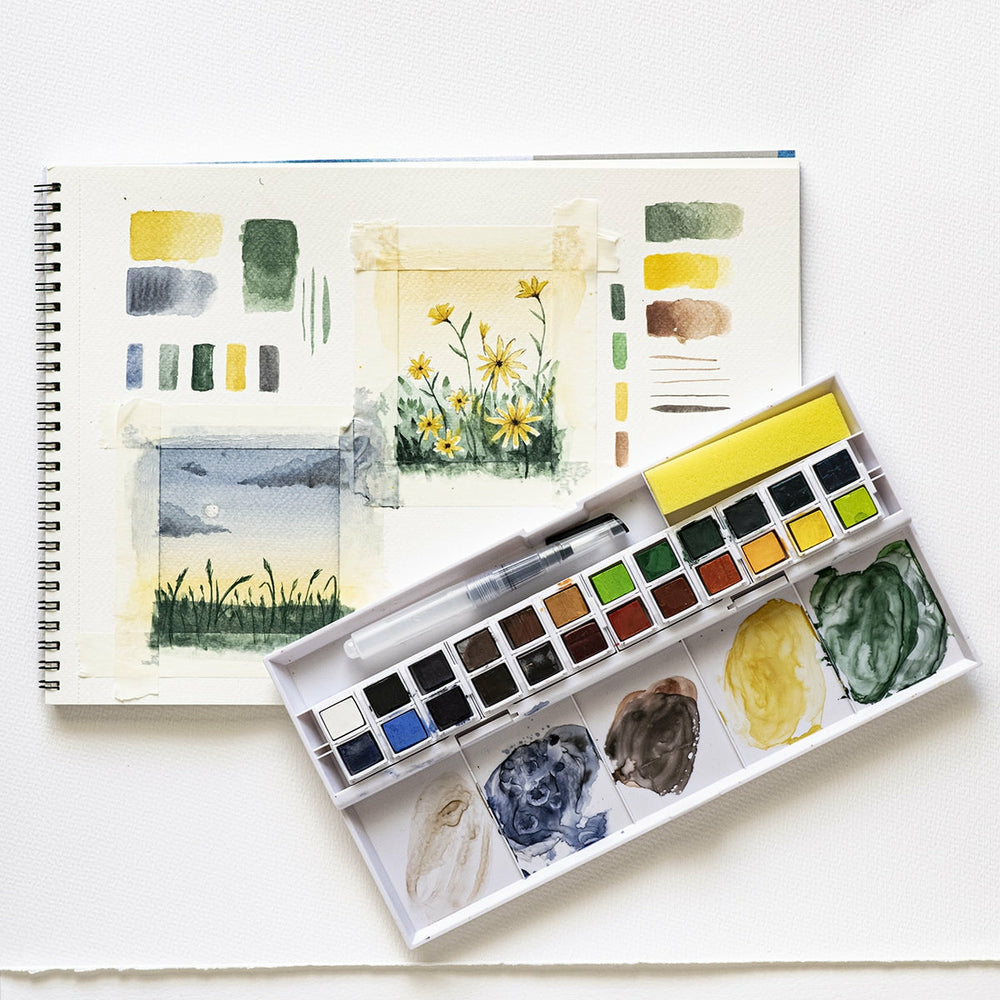 Reiseset 24 Aquarellfarben Derwent (2)