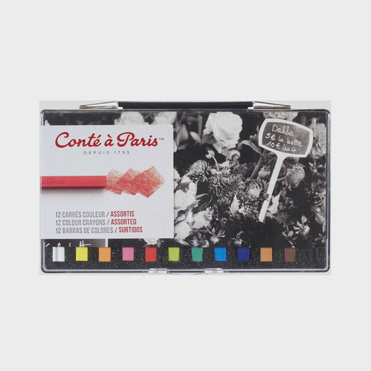 12er-Pack Pastellkreide Farbig Sortiert Conté À Paris