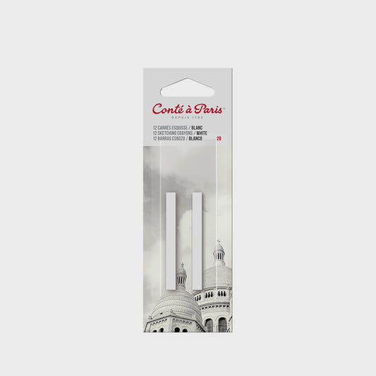 Conté Sichtverpackung 2 Carrés Zeichenkreiden Weiss 2b
