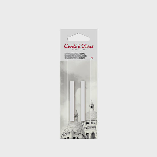 Conté Sichtverpackung 2 Carrés Zeichenkreiden Weiss Hb