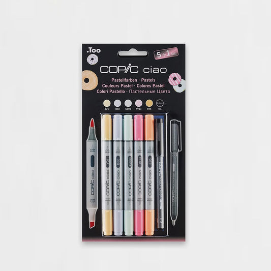 6er-Set Marker Pastelltöne Copic Ciao
