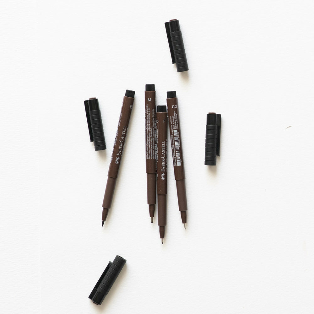 Etui 4er-Set Marker Pitt Artist Dark Sepia Faber Castell (2)