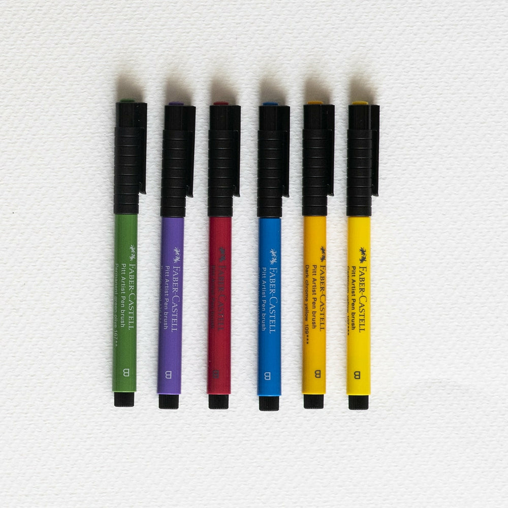 Etui 6er-Set Marker Pitt Artist Faber Castell (4)