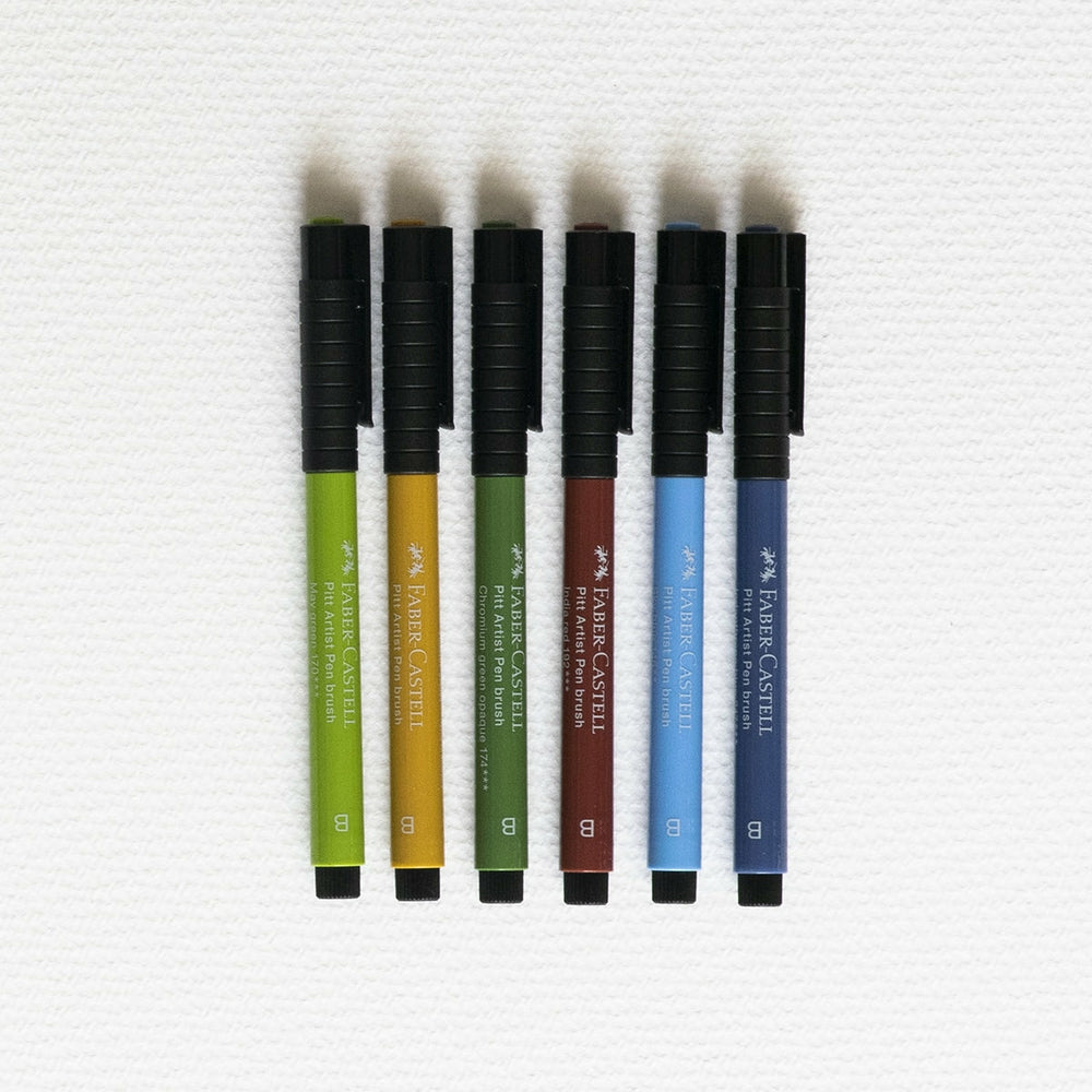 Etui 6er-Set Marker Pitt Artist Faber Castell (1)