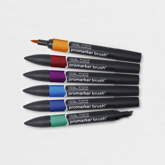 6er-Set Marker Brushmarker Grundtöne Winsor & Newton