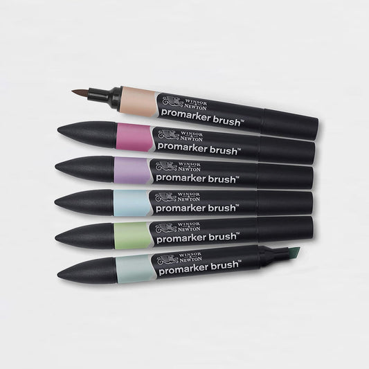 6er-Set Marker Brushmarker Pastelltöne Winsor & Newton