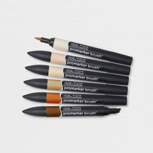 6er-Set Marker Brushmarker Hauttöne Winsor & Newton