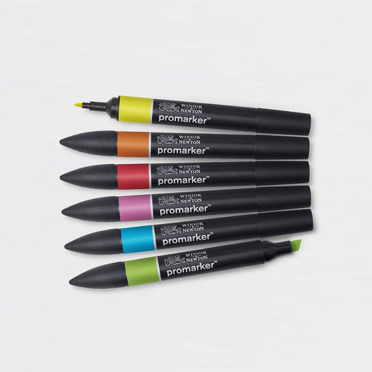 6er-Set Marker Promarker Leuchtende Farben Winsor & Newton