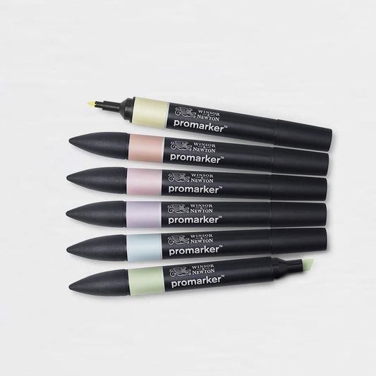6er-Set Marker Promarker Pastelltöne Winsor & Newton