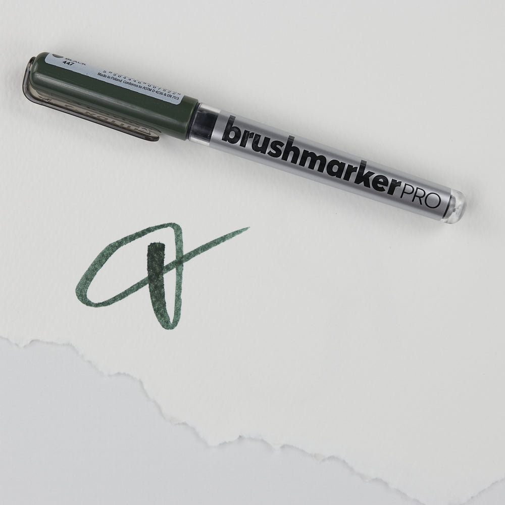 Marker Karin Brushmarker Pro 447 Olive Black