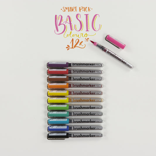 Set mit 12 Basic-Lettering-Filzstiften Brushmarker Pro Karin