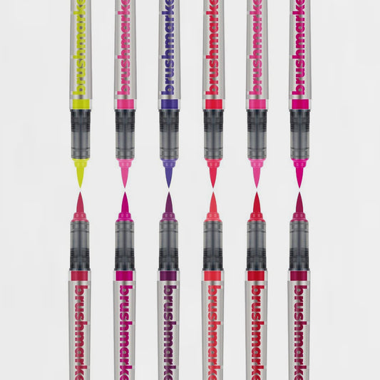 Set mit 12 Filzstiften Flower Colors Brushmarker Pro Karin