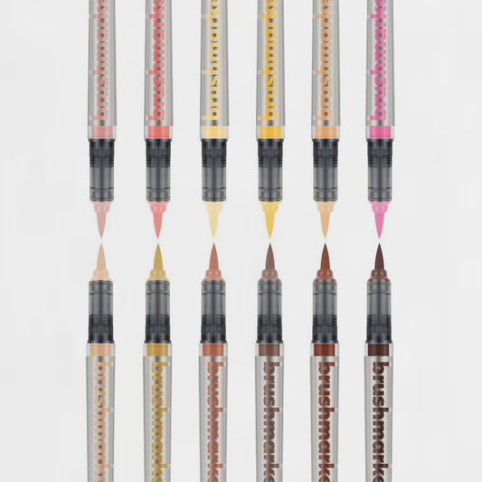 Set mit 12 Filzstiften Skin Colors Brushmarker Pro Karin