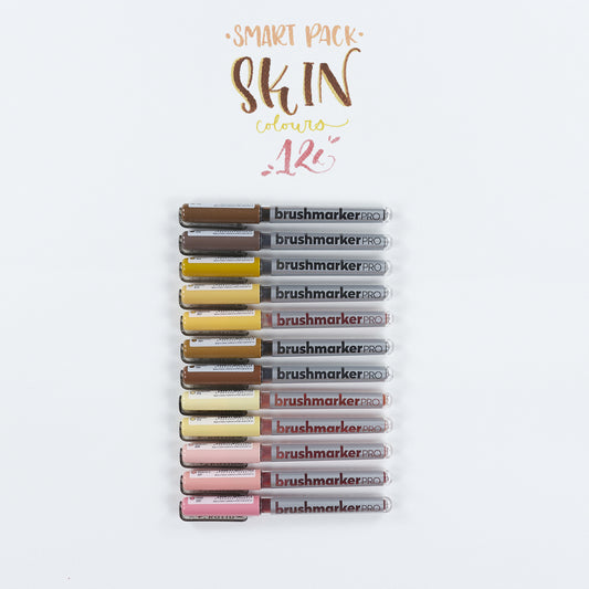 Set mit 12 Filzstiften Skin Colors Brushmarker Pro Karin