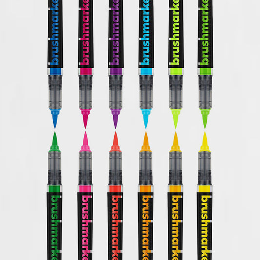 Set mit 12 Lettering-Filzstifte In Neonfarben Brushmarker Pro Karin