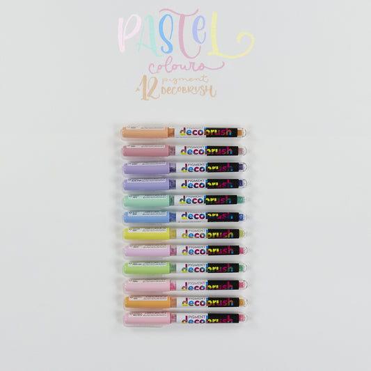 Box mit 12 Filzstiften Pastel Pigment Decobrush Karin