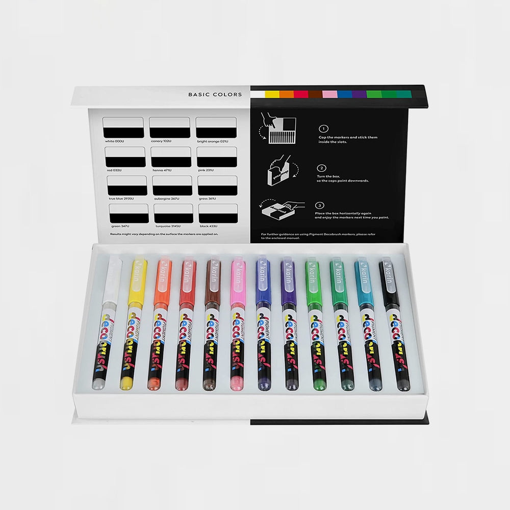 Box mit 36 Filzstiften Pigment Decobrush Karin (2)