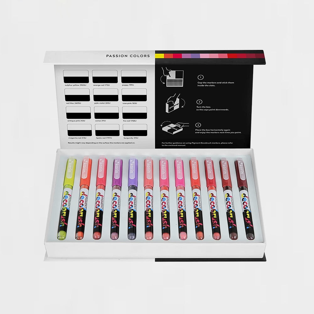 Box mit 36 Filzstiften Pigment Decobrush Karin (1)