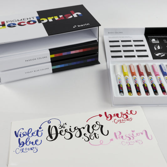 Box mit 36 Filzstiften Pigment Decobrush Karin