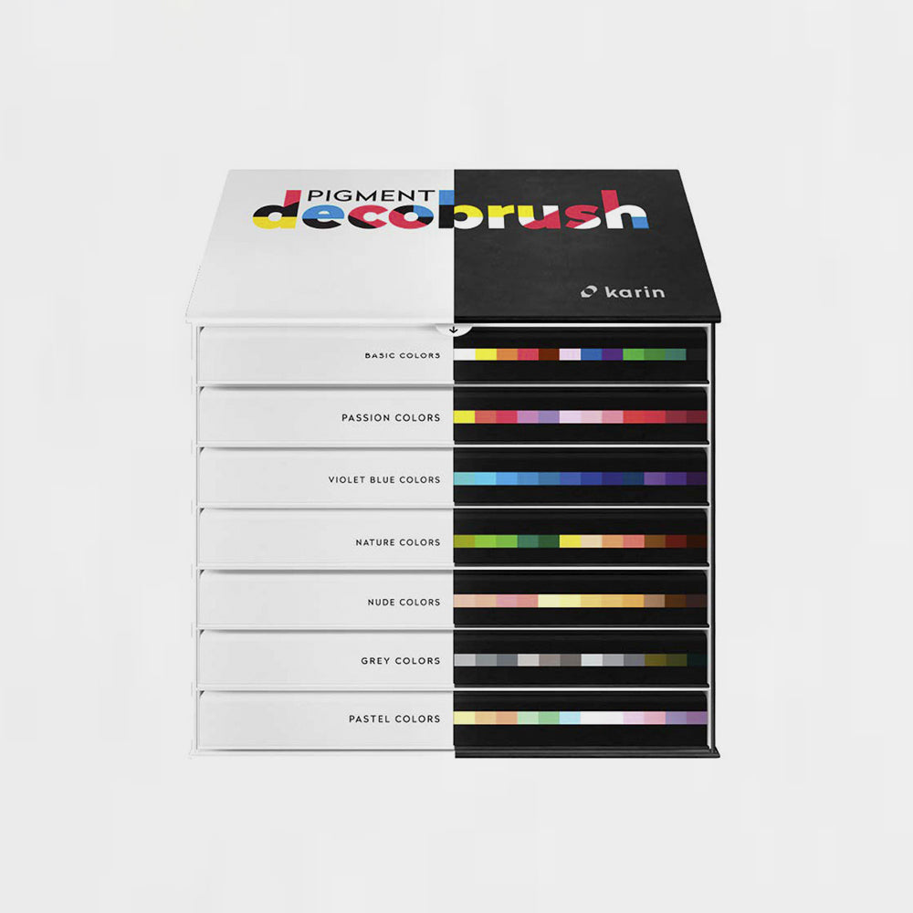 Box mit 84 Filzstiften Pigment Decobrush Karin