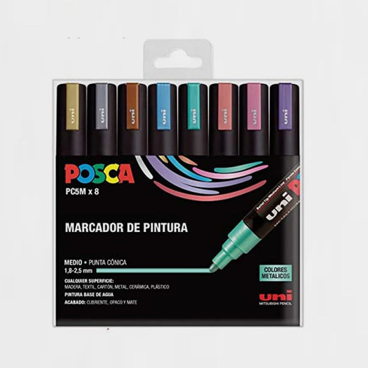 Etui 8 Marker Metallic Posca Pc-5m