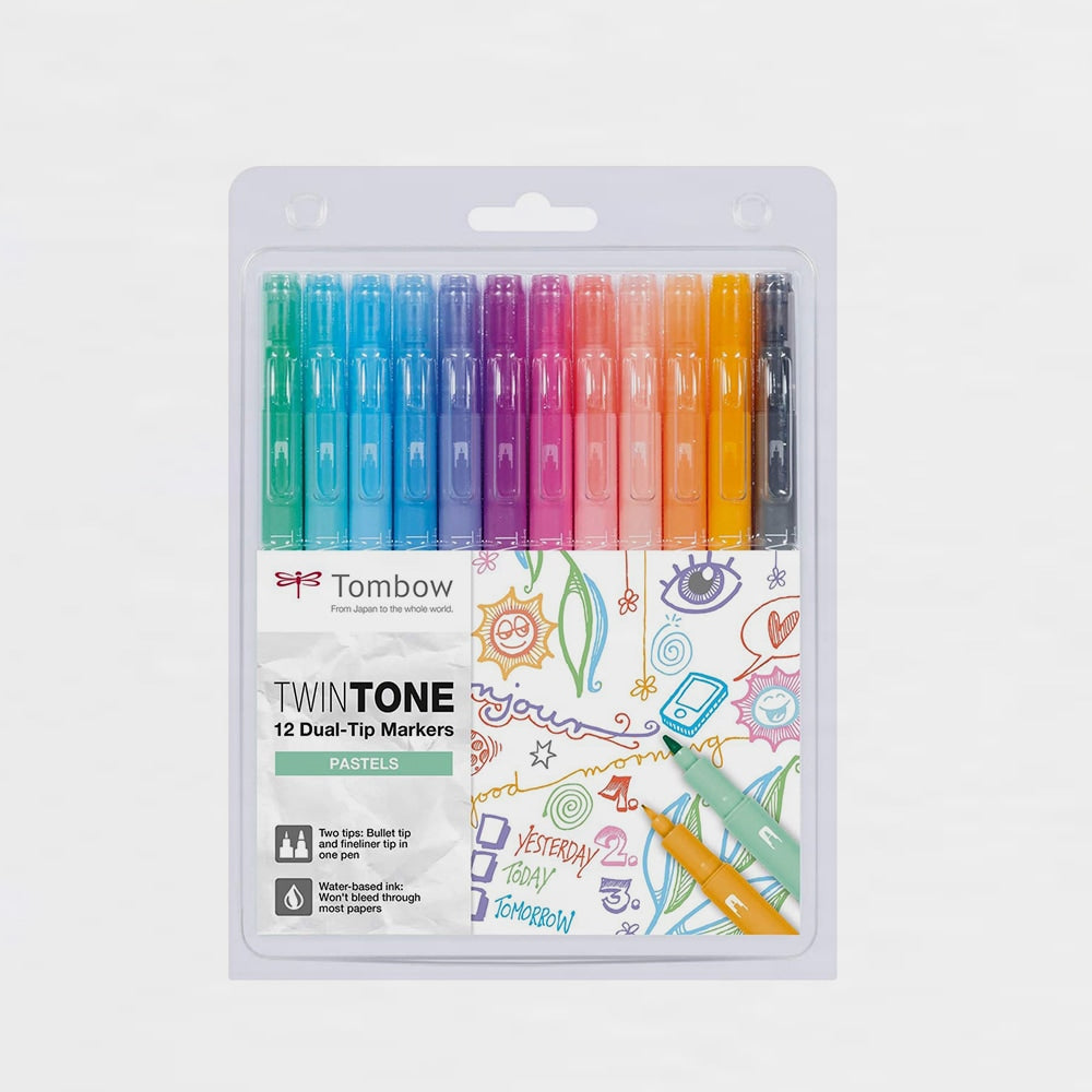Set mit 12 Filzstiften in Pastellfarben Twintone Tombow (2)