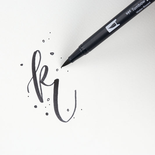 Marker Dual Brush 25 Lamp Black Tombow
