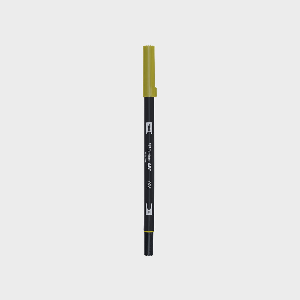 Marker Dual Brush 76 Green Ochre Tombow (1)