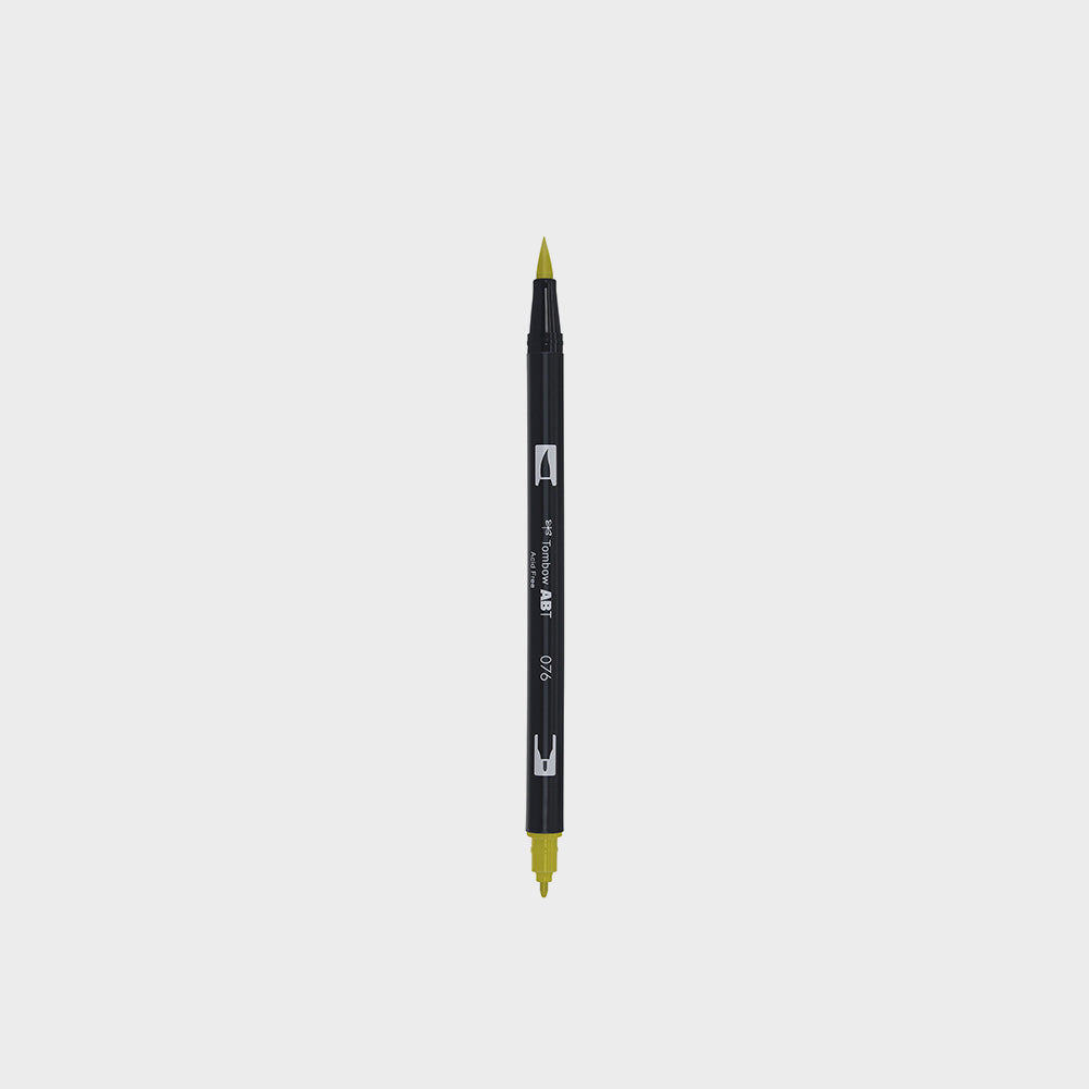 Marker Dual Brush 76 Green Ochre Tombow