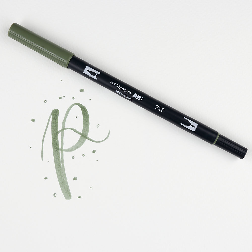 Marker Dual Brush 228 Grey Green Tombow (1)