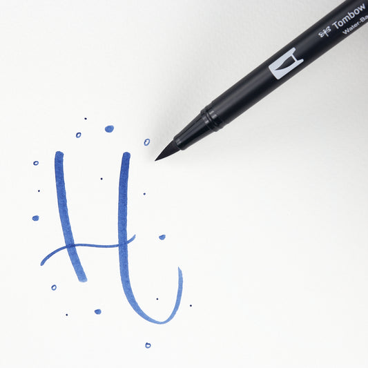 Marker Dual Brush 528 Navy Blue Tombow