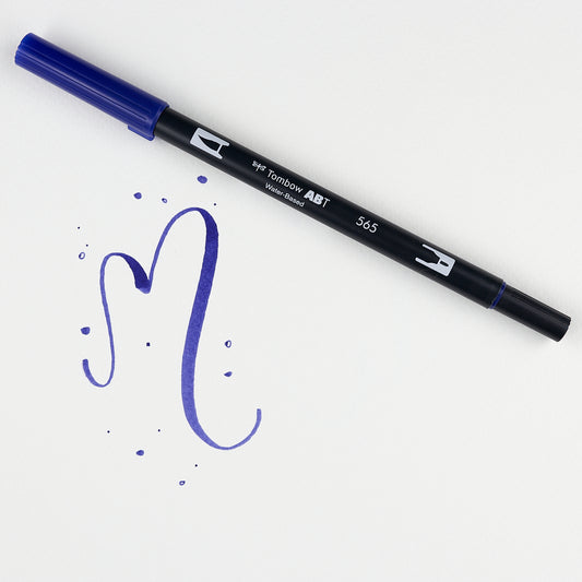 Marker Dual Brush 565 Deep Blue Tombow
